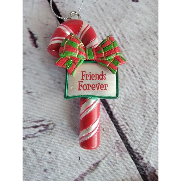 Ganz Candy Cane Christmas Ornament Friends Forever - Picture 2 of 4